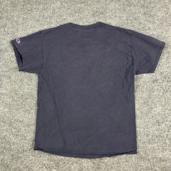 Champion T-Shirt Mens M Navy Blue Big Logo Graphic Tee Casual Streetwear - Picture 7 of 8